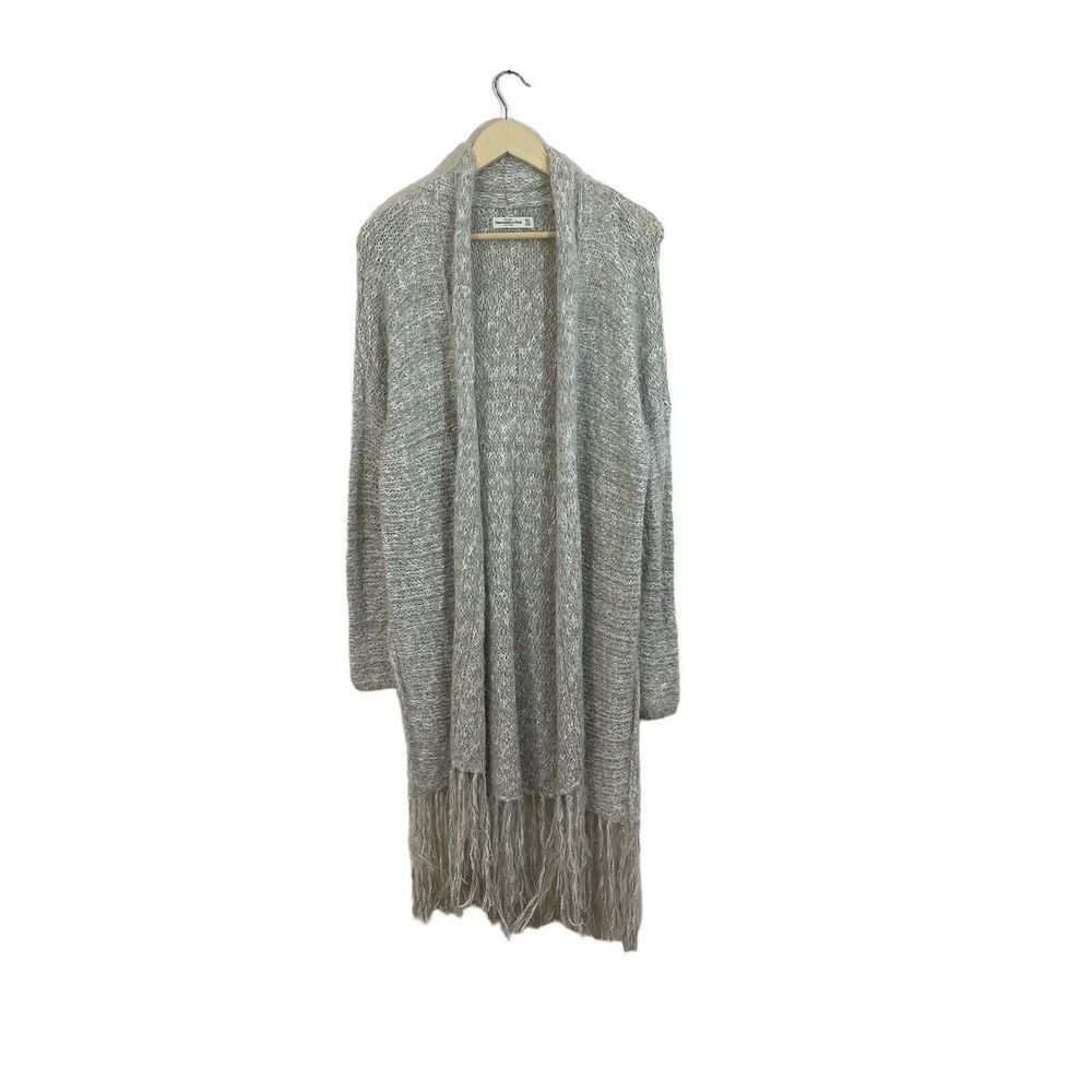 Abercrombie & Fitch Medium Large Sweater Cardigan Fringe Boho So Soft Womens